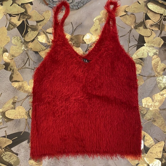 Akira fuzzy crop top great for holidays - Picture 3 of 4
